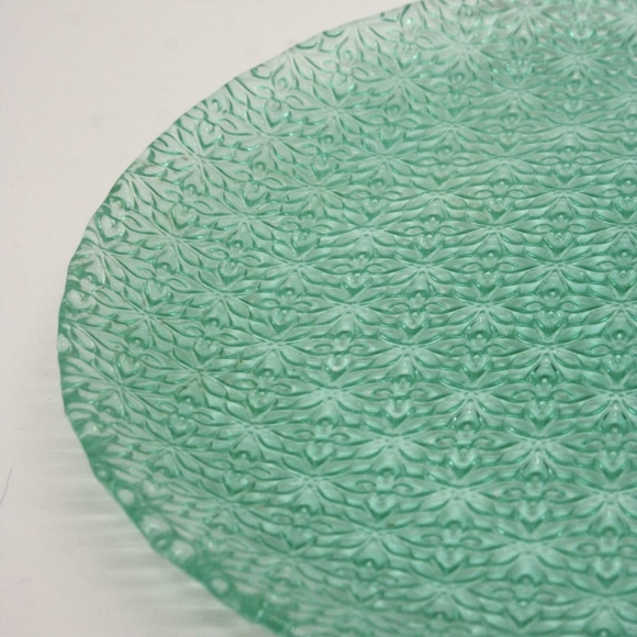Aqua Textured Embossed Salad Plate - Picture 2 of 6